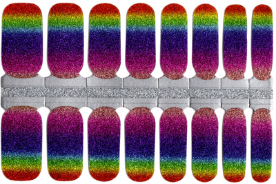 Rainbow Sparkle Nail Polish Wraps