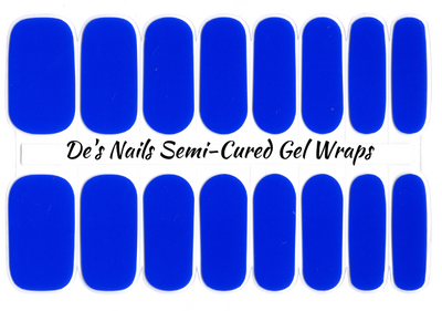 Royal Blue Semi-Cured Gel Nail Wraps