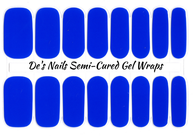 Royal Blue Semi-Cured Gel Nail Wraps