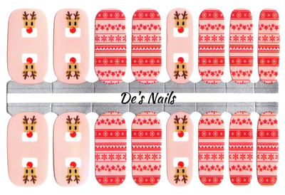 Rudolph's Sweater - Nail Polish Wraps