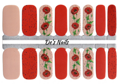 Poppy Love - Nail Polish Wraps