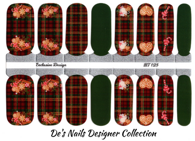 Sweet Christmas Plaid -  Designer Nail Polish Wraps