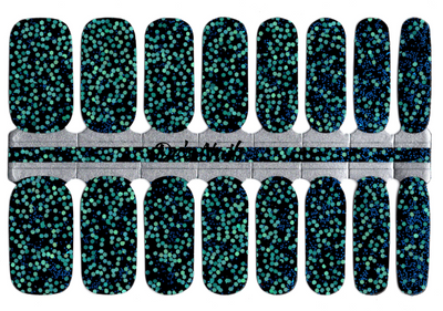 Teal Twinkle Nail Polish Wraps