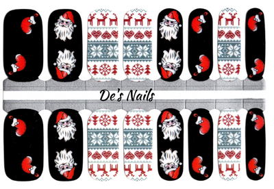 The Stockings were Hung - Nail Polish Wraps