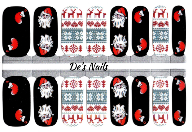 The Stockings were Hung - Nail Polish Wraps