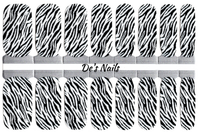 Zippy Zebra - Nail Polish Wraps